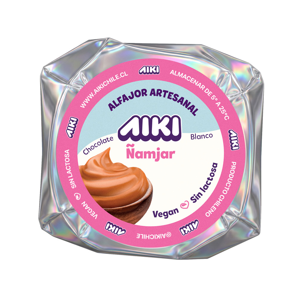 Aiki Chile Dulces Veganos Alfajor Artesanal Manjar Chocolate Blanco